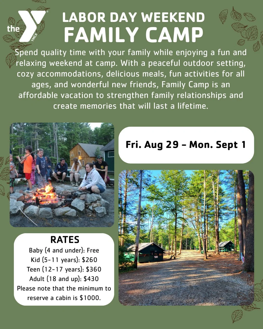 Enjoy the last weekend of summer at Takodah with your family!
🔗 Register at the link in our bio