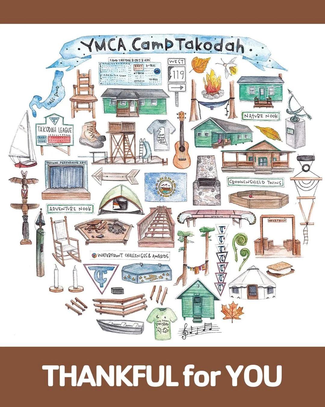 Happy Thanksgiving from all of us at Takodah! 🧡
Today we&rsquo;re feeling especially grateful for the campers, families, alumni, staff, donors, and friends who make our community so special.

Whether you joined us around the campfire decades ago or 