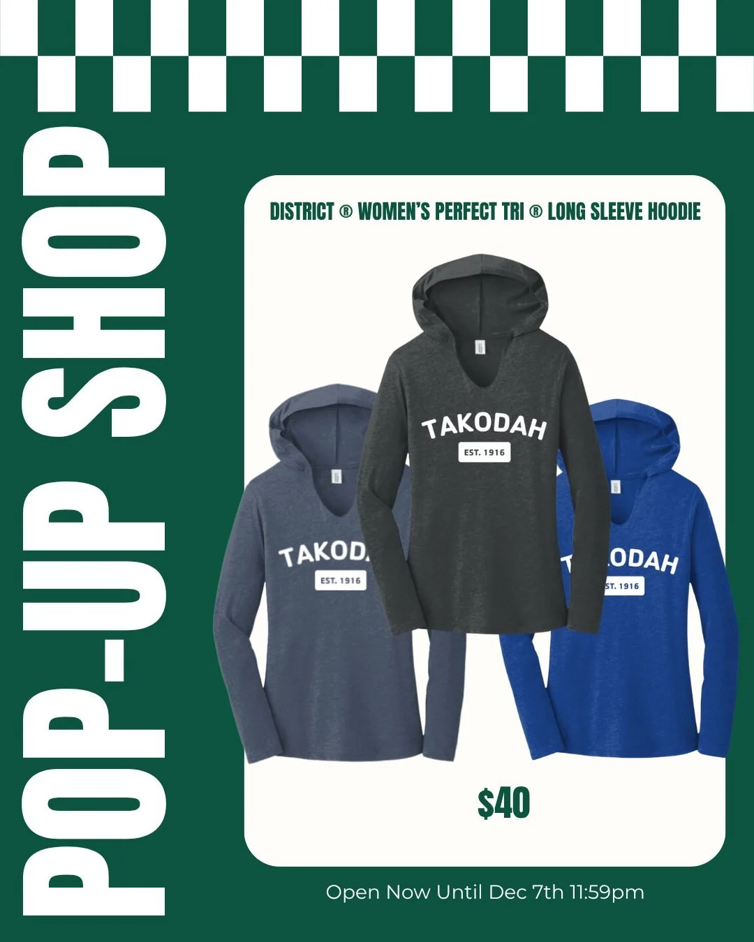 If you haven't already, be sure to check out the pop up shop! Limited edition, you won't be able to get these items after December 7th.