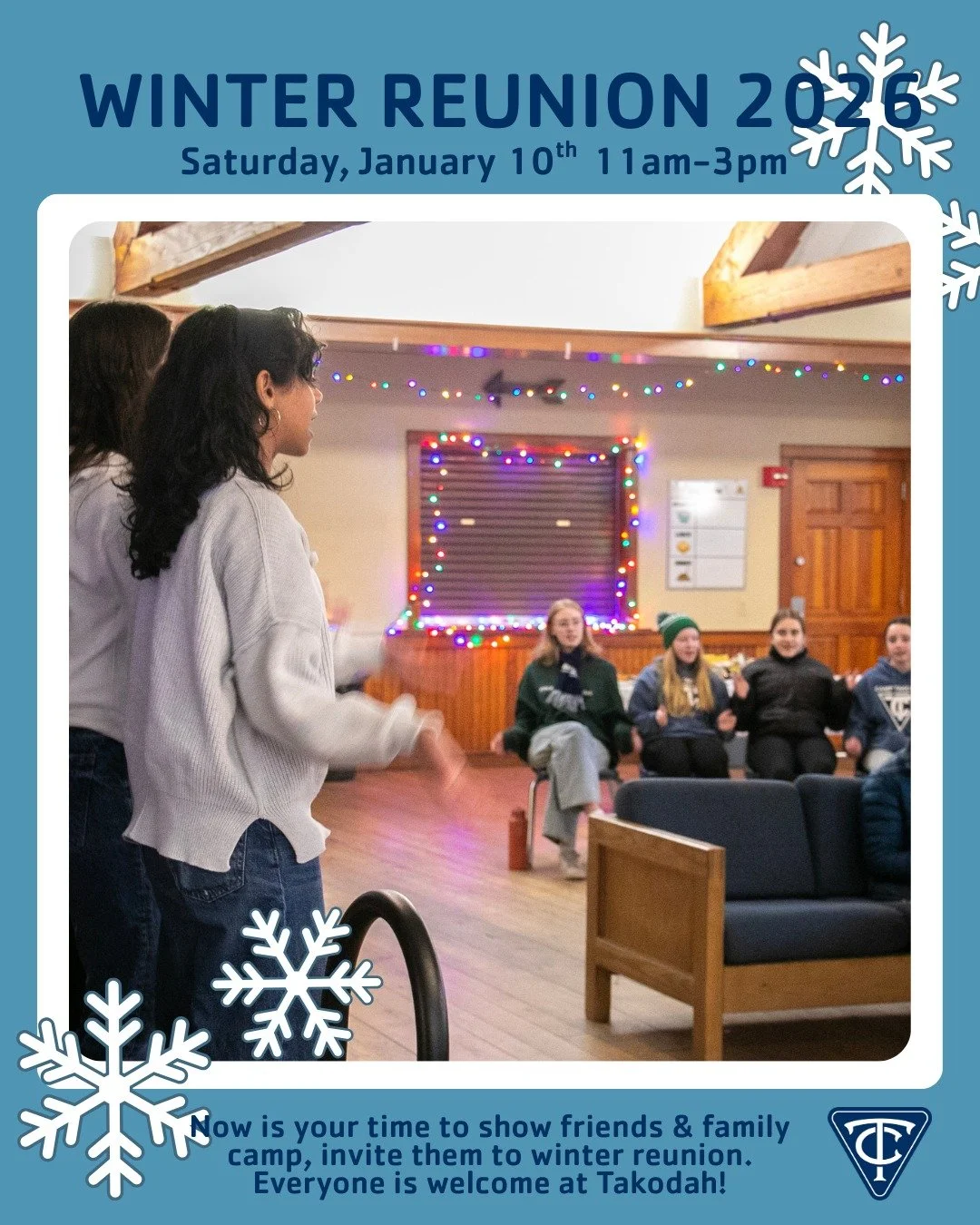 ❄️🌲 ☃️ For the first time in a long time there's a chance we will see snow at Winter Reunion! Who's joining in on our fun day at camp on January 10th from 11am-3pm!? Let's us know you're coming by clicking the link in our bio!