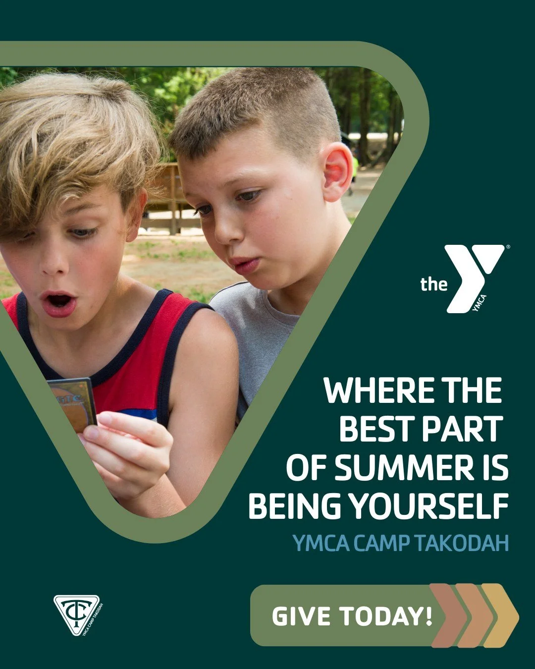 Camp is where kids show up as they are&mdash;and grow into who they&rsquo;re meant to be. Your year-end gift supports camperships, programs, and spaces that make this possible for every child. Give today at the link in our bio!

#YMCACampTakodah #Cre