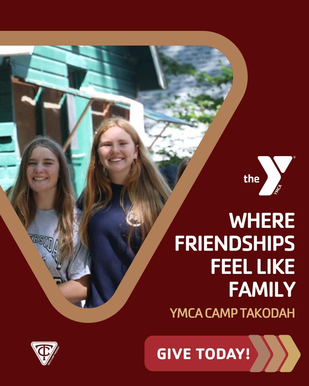 Takodah is more than a camp&mdash;it&rsquo;s a community that lasts a lifetime. A year-end gift ensures kids from all backgrounds can experience belonging, growth, and connection. Make your gift before the year ends! (Link in our bio)
#YMCACampTakoda