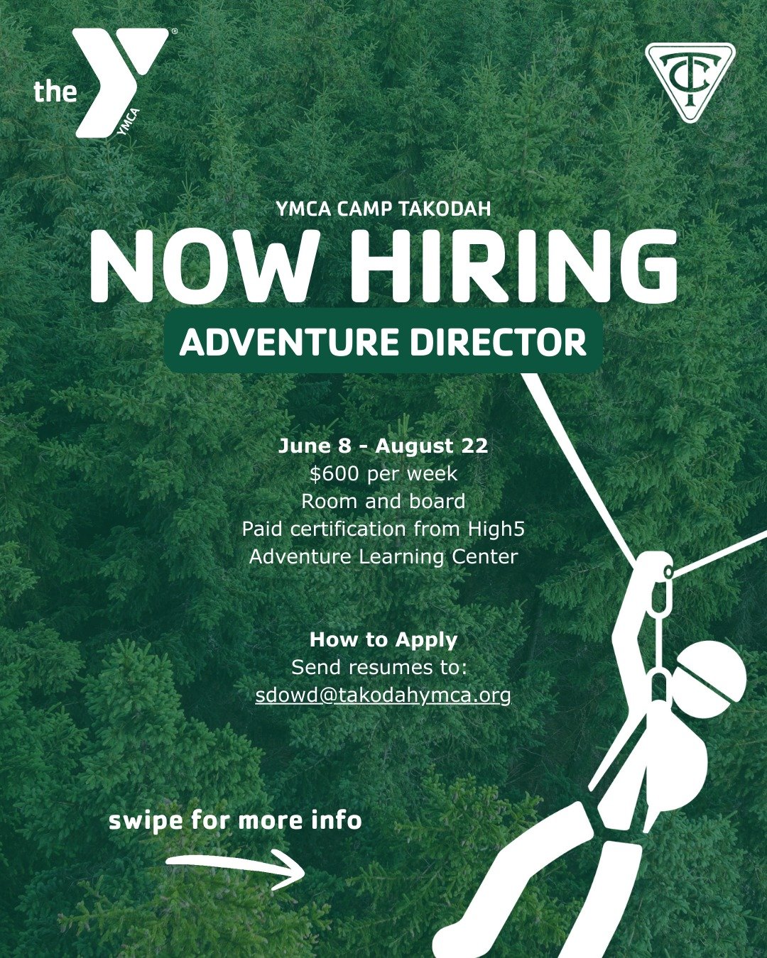 Make your summer count - we're hiring two senior leadership positions this summer! Scroll through to learn more.

Clink the link in our bio to learn more!