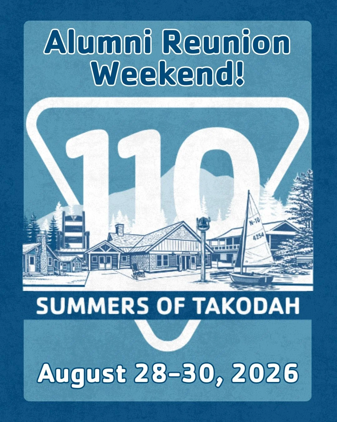 Takodians, quiet on the green! 🌲💙🕯️
YMCA CAMP TAKODAH ALUMNI REUNION 
August 28-30, 2026 

This is a weekend you won't want to miss! Register at the link in our bio!