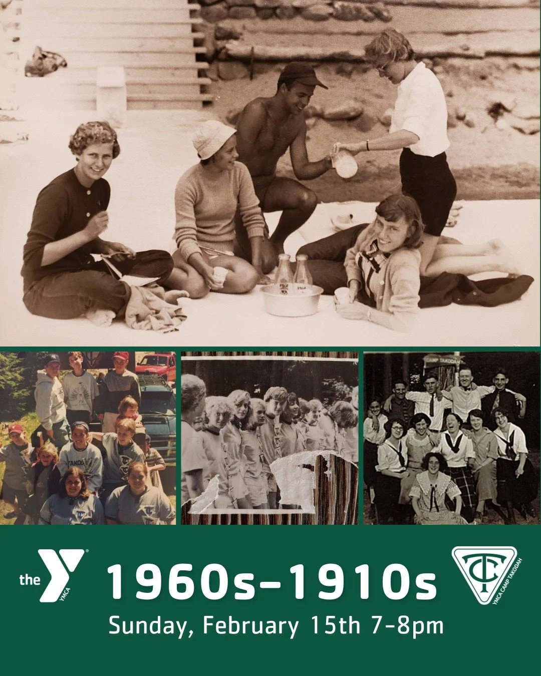 📣 Calling all Takodians who were at camp in 1969 or earlier 📣

Our final Alumni Decades Gathering is for any campers or staff who were at camp from the very beginning up until 1969! Join us Sunday, February 15th at 7pmEST on Zoom to reconnect with 