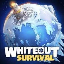 Whiteout Survival game cover featuring a snow-covered globe with a lighthouse and the text "WHITEOUT SURVIVAL."