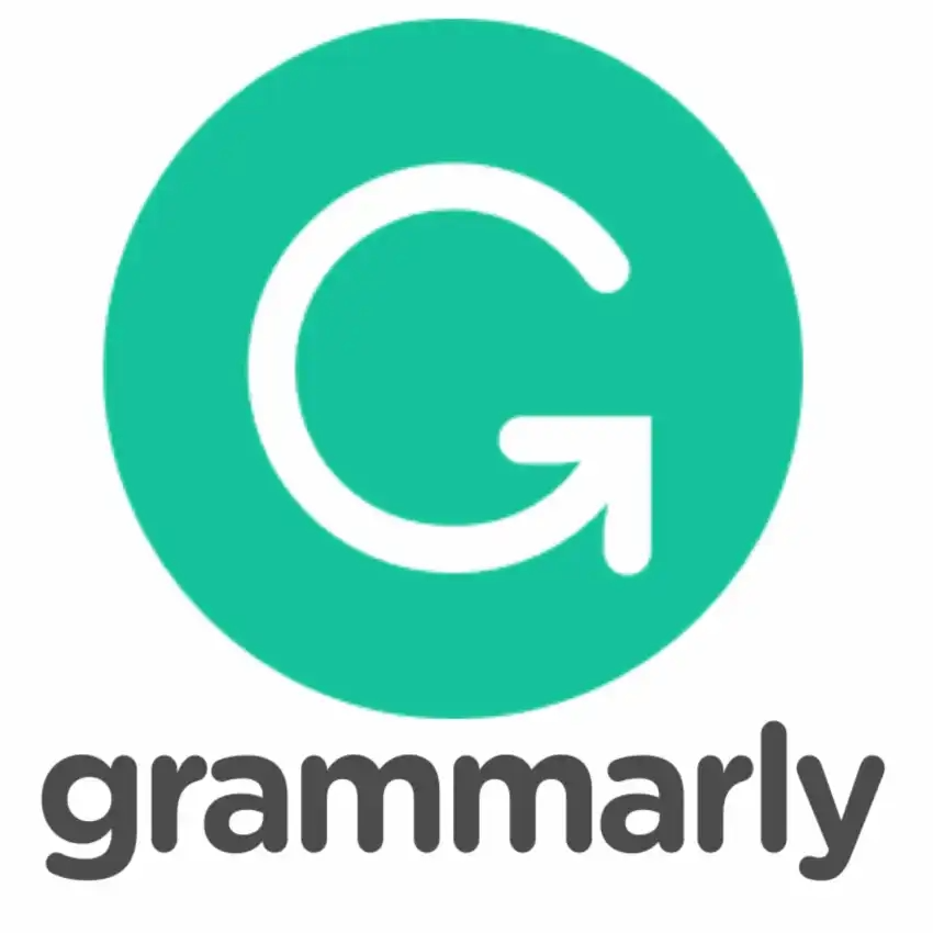 Grammarly logo with a stylized 'G' in a green circle above the word 'grammarly' in lowercase letters.