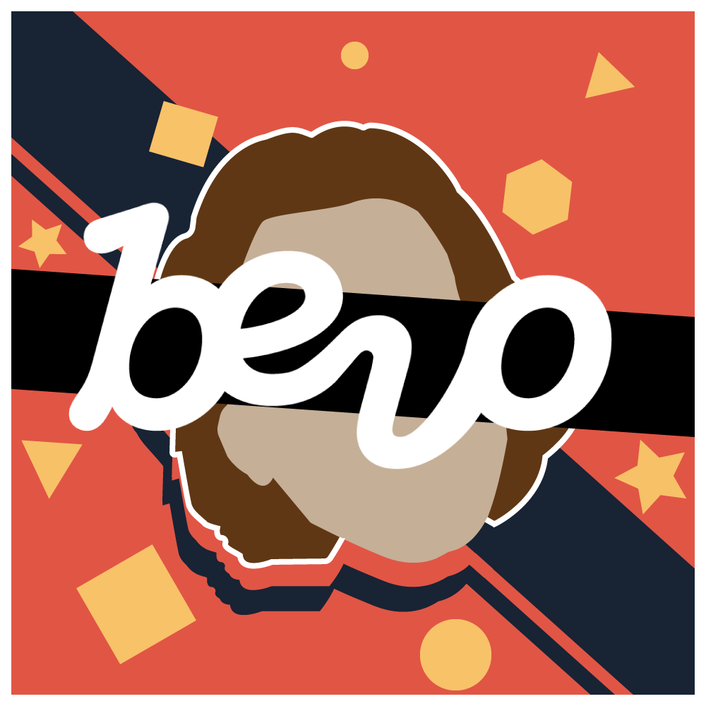 Late 2022 |
I grew out my hair, and wanted to update the logo to match it. I created my own typeface (only 4 letters) for this logo.