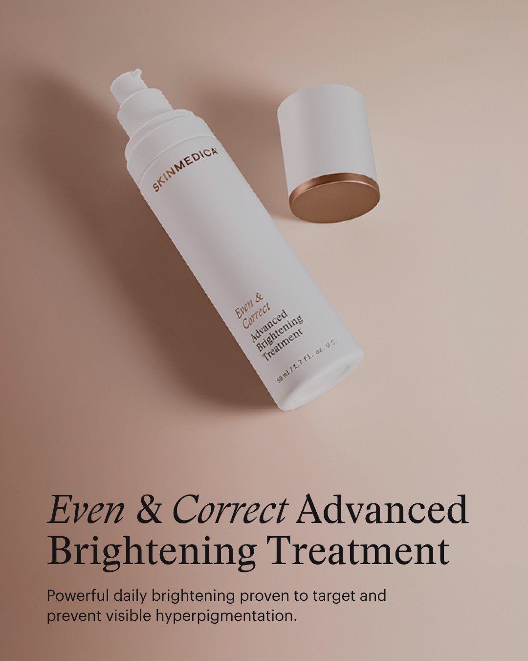 Stubborn discoloration requires more than a basic brightening serum.

☀️ SkinMedica&reg; Even &amp; Correct Advanced Brightening Treatment uses 9% LTN Complex&trade; with lotus sprout extract, tranexamic acid, niacinamide, and additional brightening 