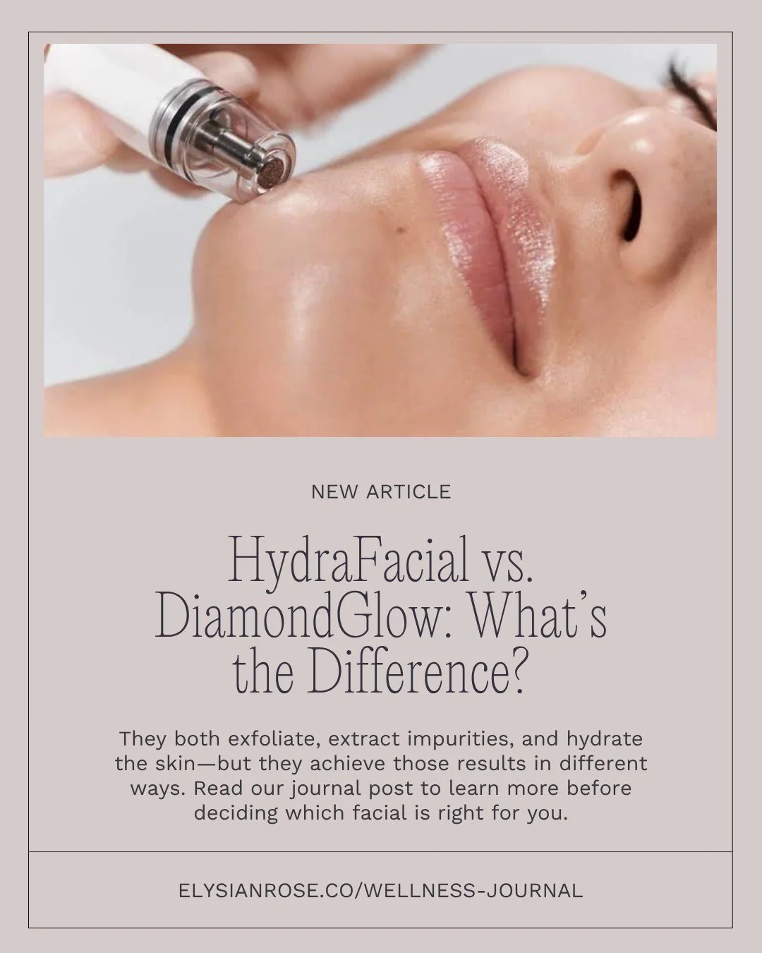 HydraFacial vs. DiamondGlow&reg;: what&rsquo;s actually the difference? 💎

Let&rsquo;s start here: this isn&rsquo;t a &ldquo;which one is better?&rdquo; post.

I have plenty of friends and colleagues who are HydraFacialists, and I know there are pro