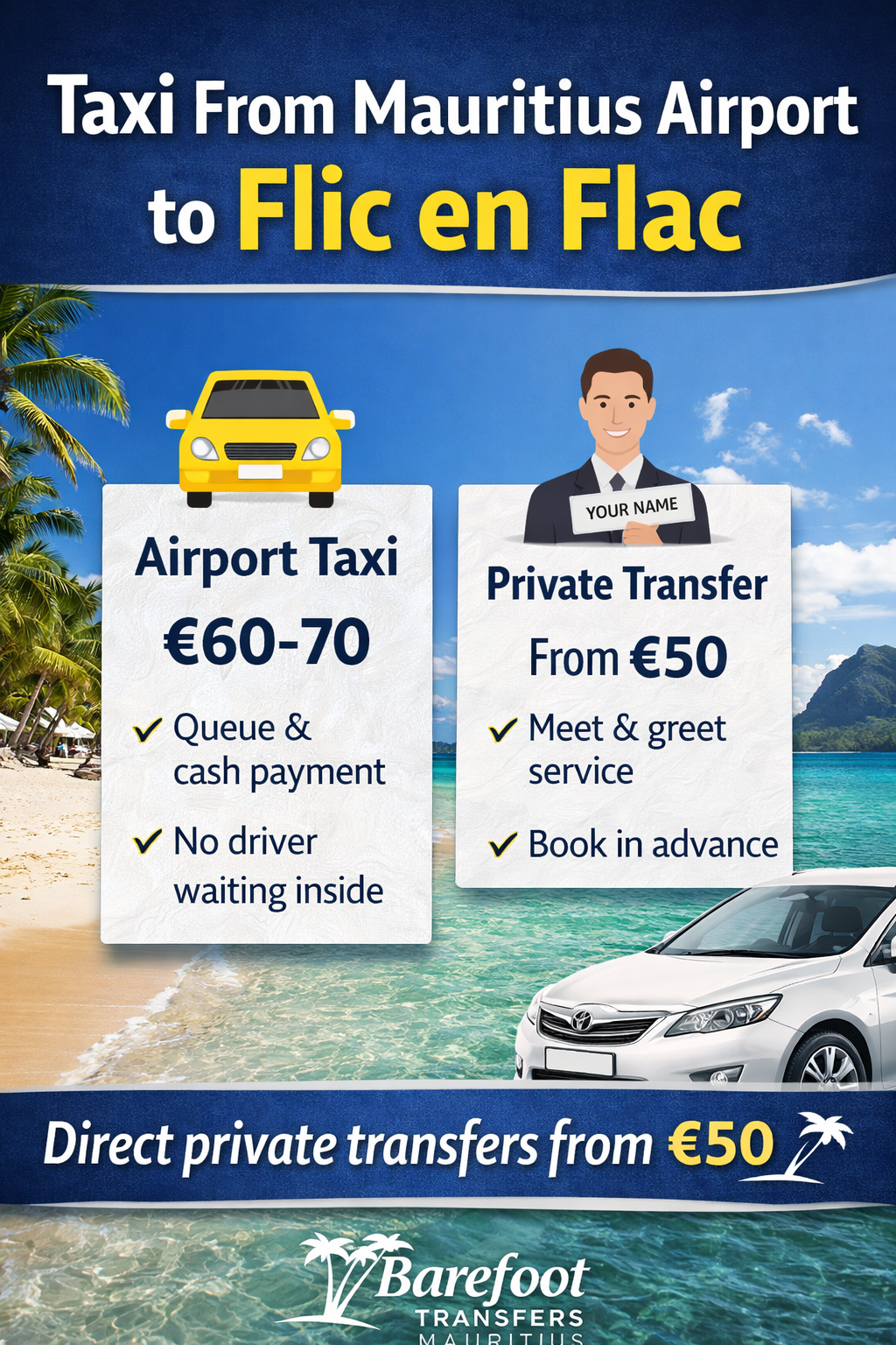 How to Get a Taxi From Mauritius Airport to Flic en Flac