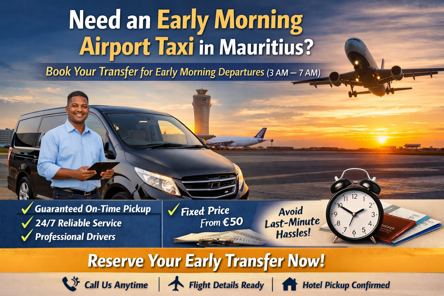 How to Reserve an Airport Taxi in Mauritius for Early Morning Departures