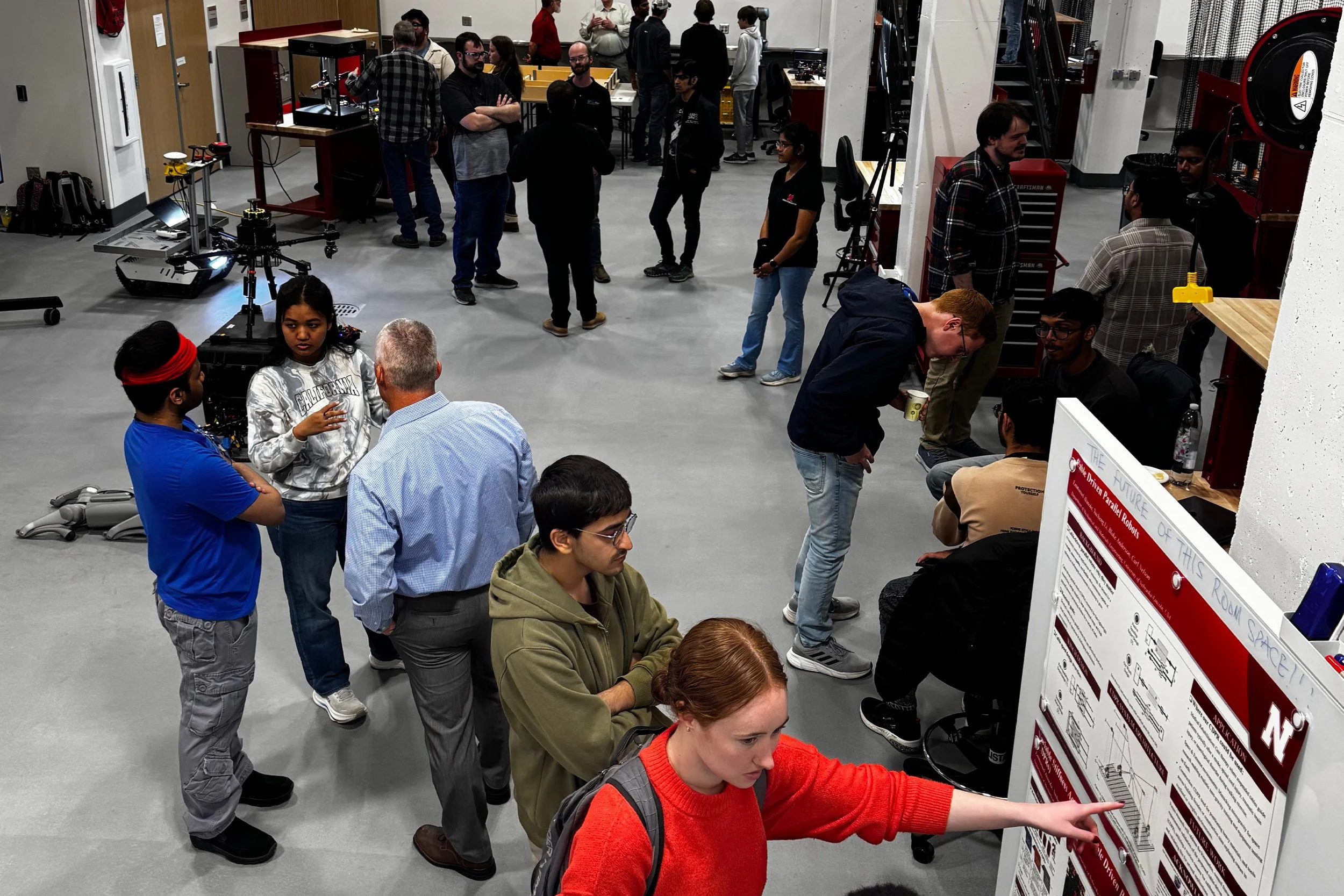 Former mechanical basement space converted to a cutting-edge robotics lab at the University of Nebraska-Lincoln&nbsp;&nbsp;