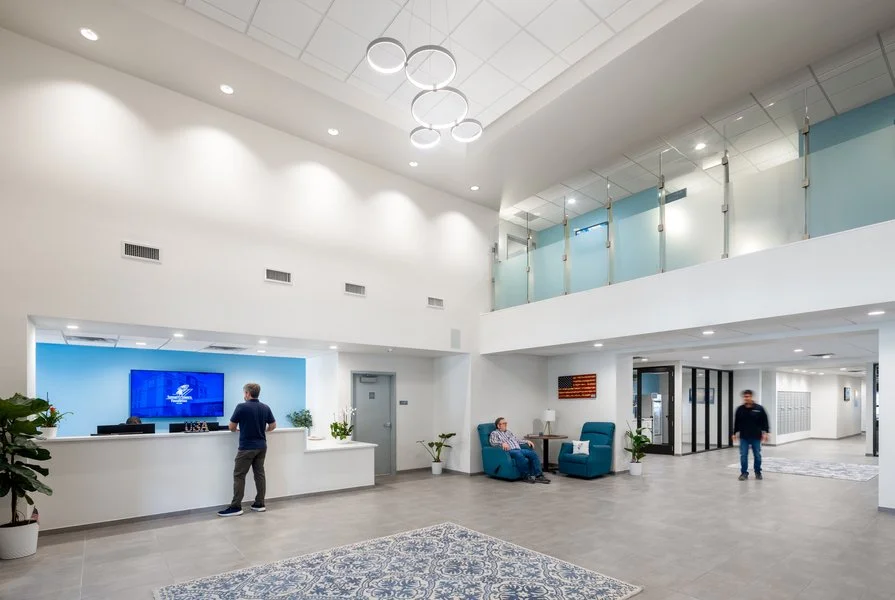 Main lobby of Tunnel to Towers Veterans Village in Atlanta, GA.