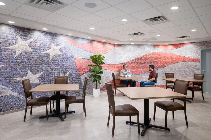 Communal dining room at Tunnel to Towers Veterans Village.