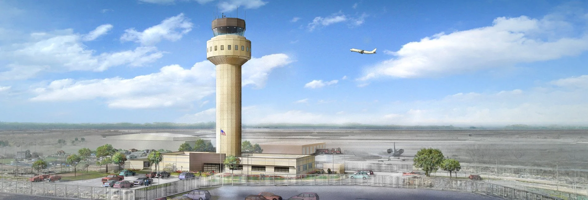 Long Island MacArthur Airport, Air Traffic Control Tower and Base Building