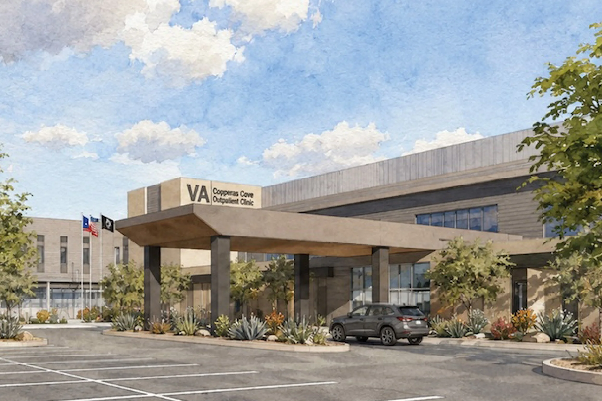 Construction begins on LEO A DALY-designed central Texas VA outpatient clinic