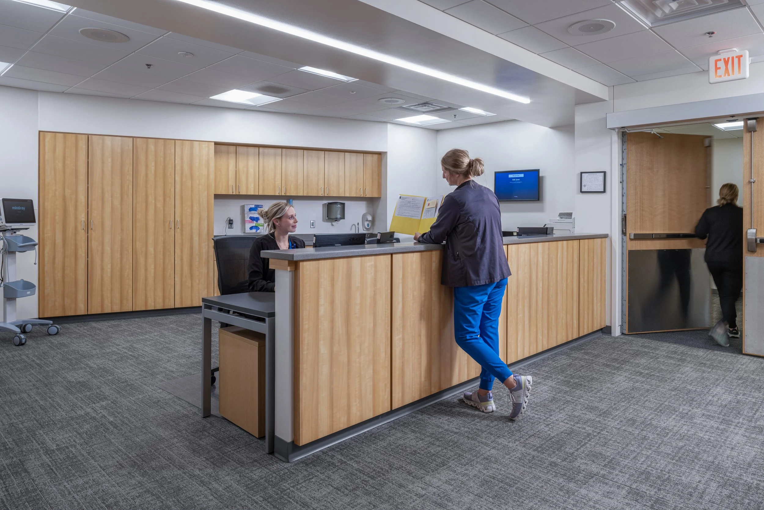 The Boone County Health Center in Nebraska has a nurse’s station located between two wings, creating efficiencies for nurses who support both.