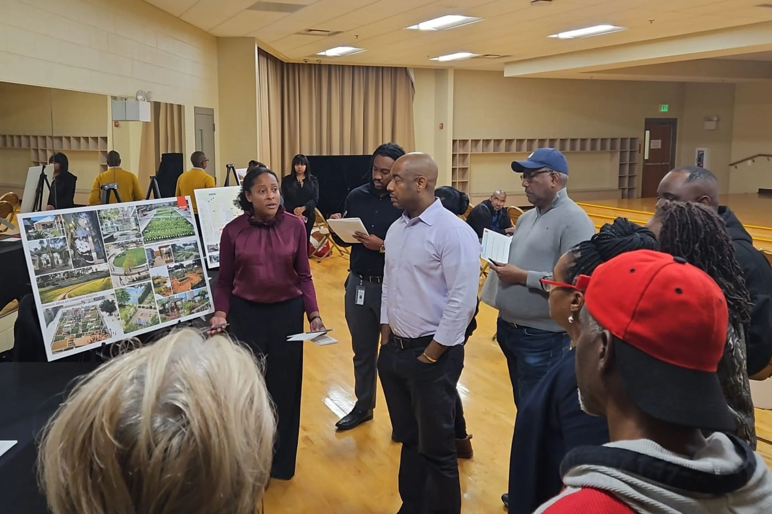 Anya Grant gathers community feedback as part of the Morgan State University historic stewardship project.