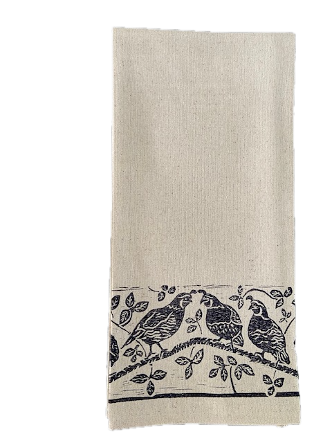 Quails Tea Towel