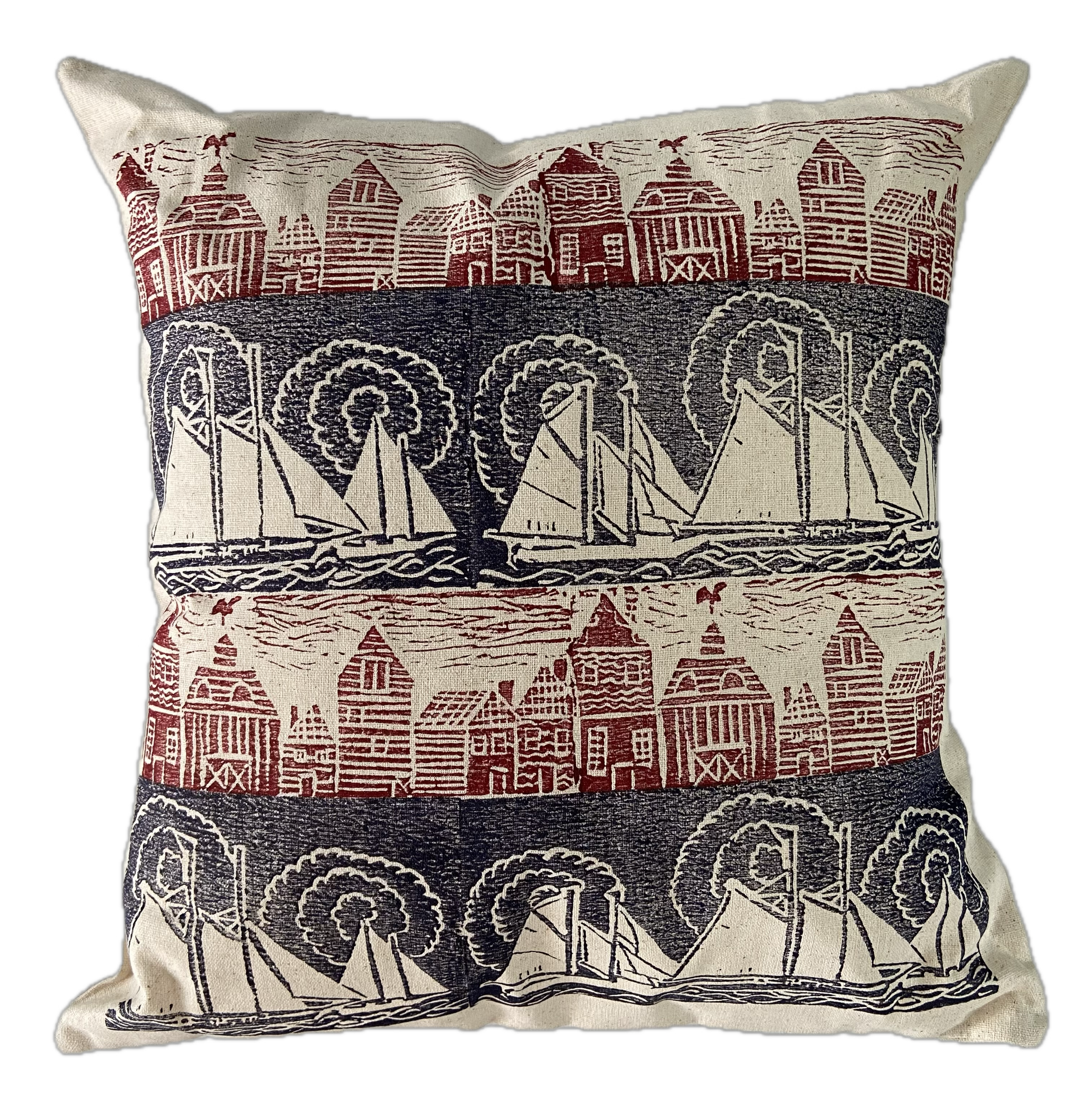 Waterfront Pillow Red