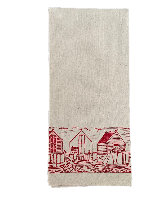 Red Stages Tea Towel