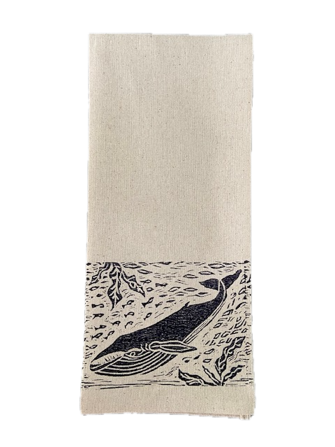 Blue Whale Tea Towel