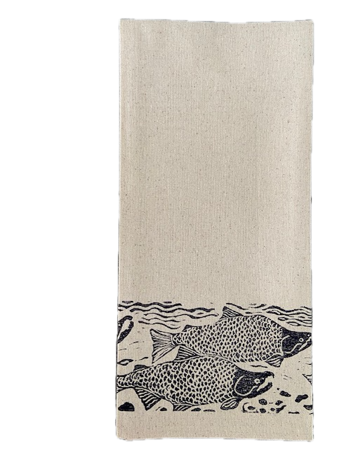 Salmon Tea Towel
