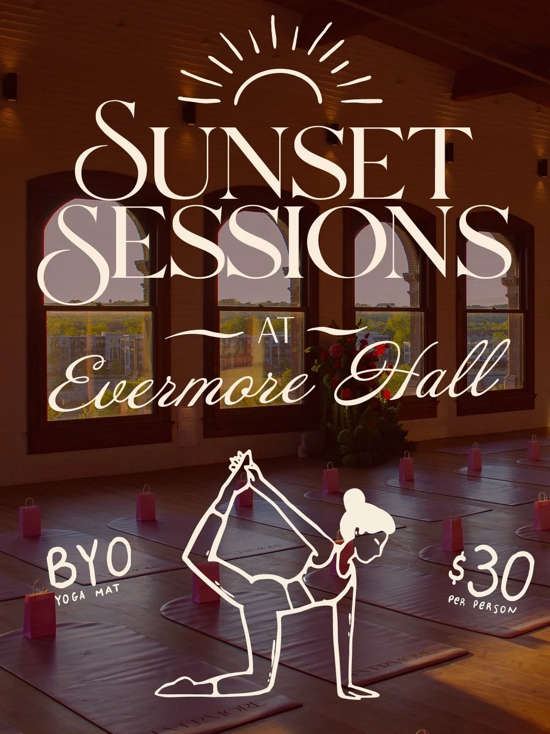 We are SO excited to announce a series of yoga events we&rsquo;re offering the highly this summer: SUNSET SESSIONS!!!☀️

Select Thursday evenings thought the summer, we will be bringing local yoga instructors into the space for a group class during g