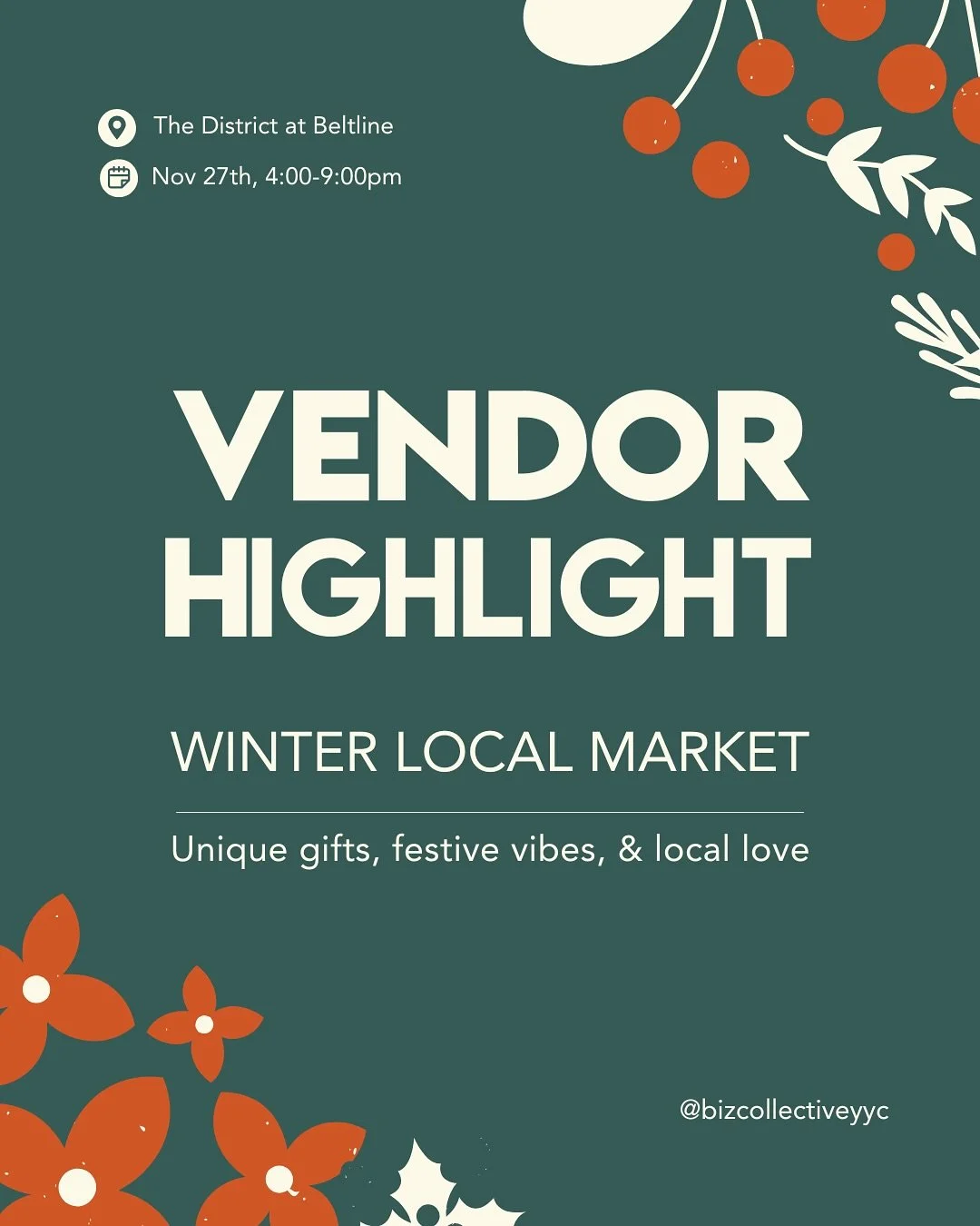 Meet your Winter Local Vendors: PART 1

The moment you&rsquo;ve been waiting for! We&rsquo;re excited to reveal our first list of incredible local vendors. If you need unique, high-quality, one-of-a-kind gifts this season, you do not want to miss thi