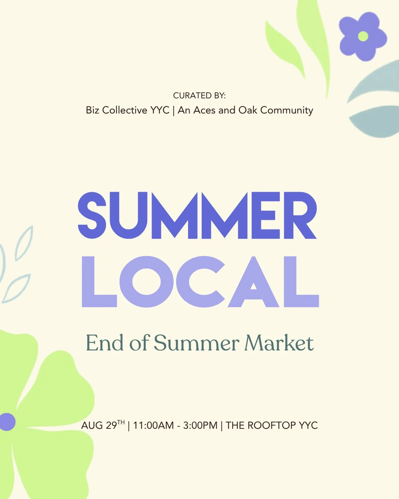 Meet us on the roof for the ultimate Calgary summer send-off 🌺

We&rsquo;re officially taking over the roof! Join us for the Summer Local at The Rooftop YYC for an afternoon with 35 local makers, live entertainment, summer cocktails, and so much mor