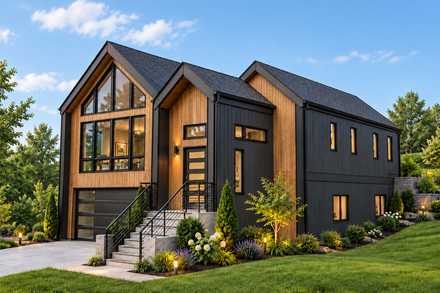 Modern Farmhouse at Dusk (1).png