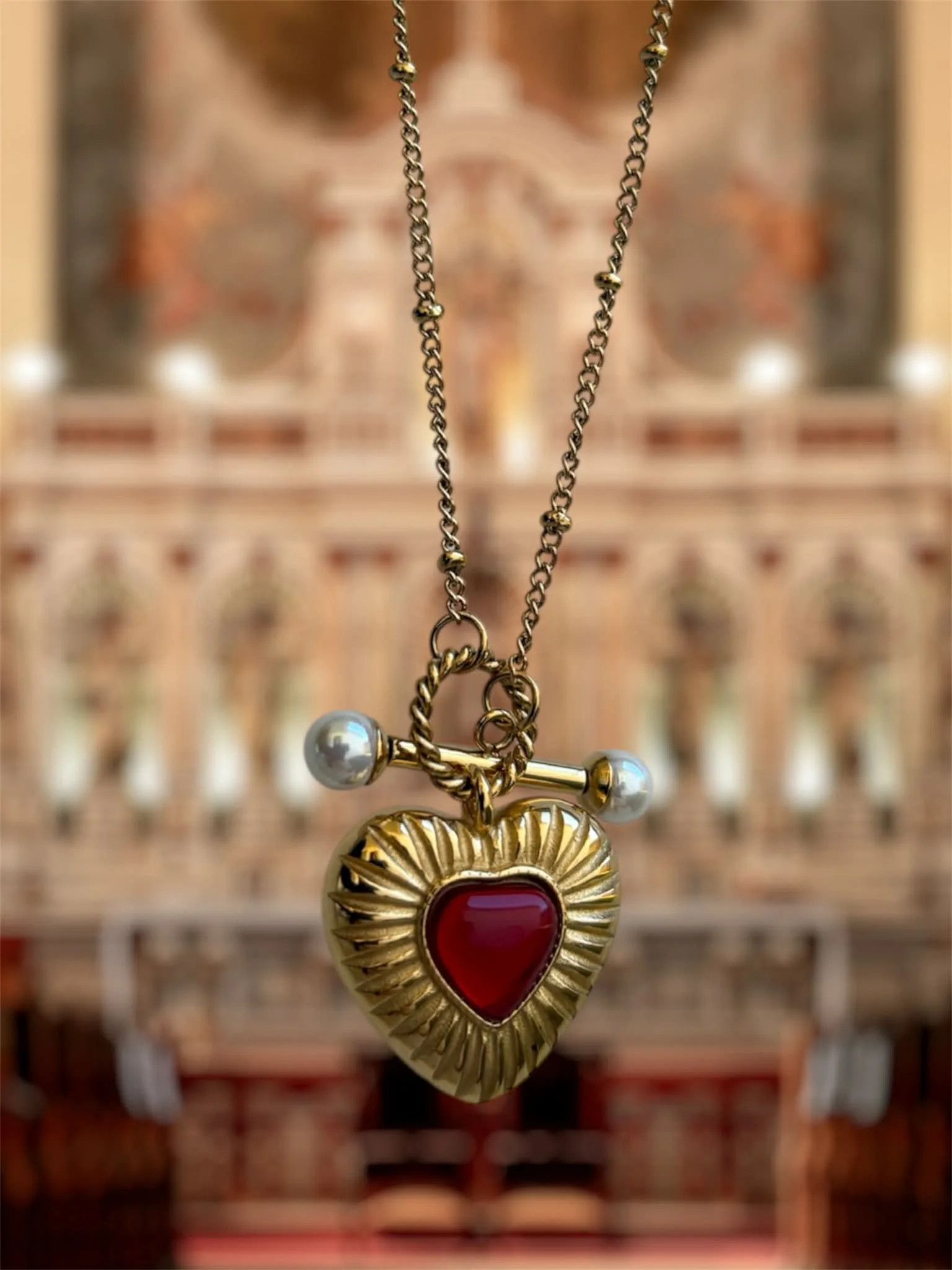 Flaming Heart Necklace