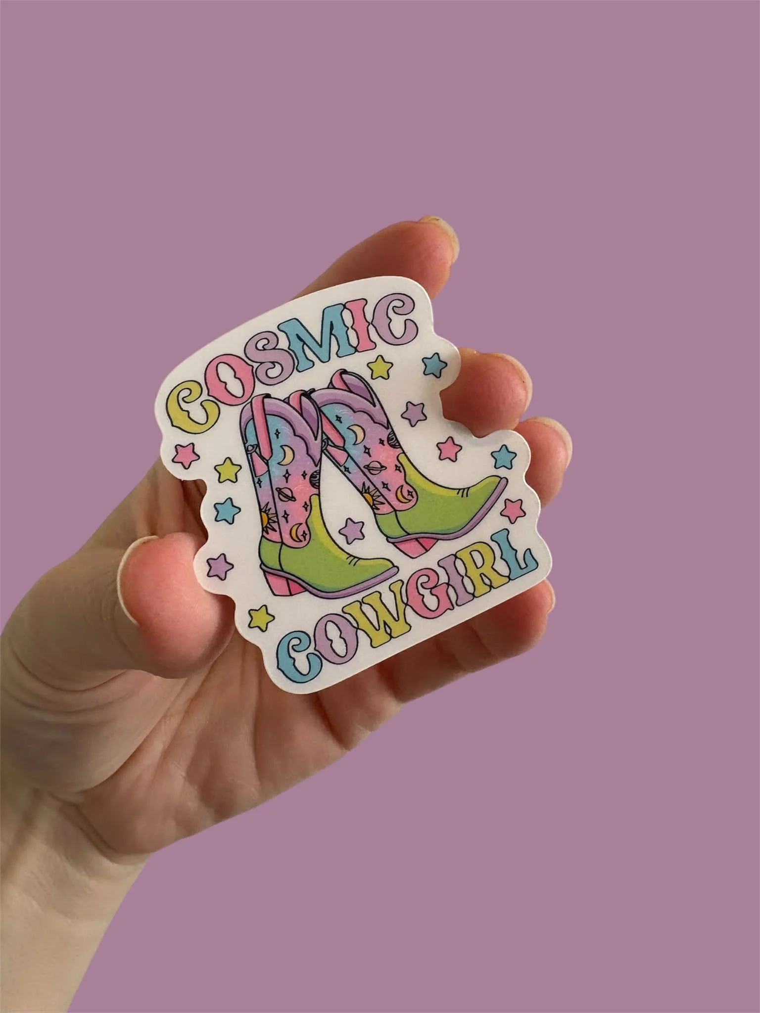 Cosmic Cowgirl Sticker
