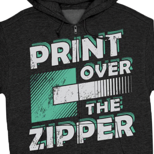 Print over Zippers