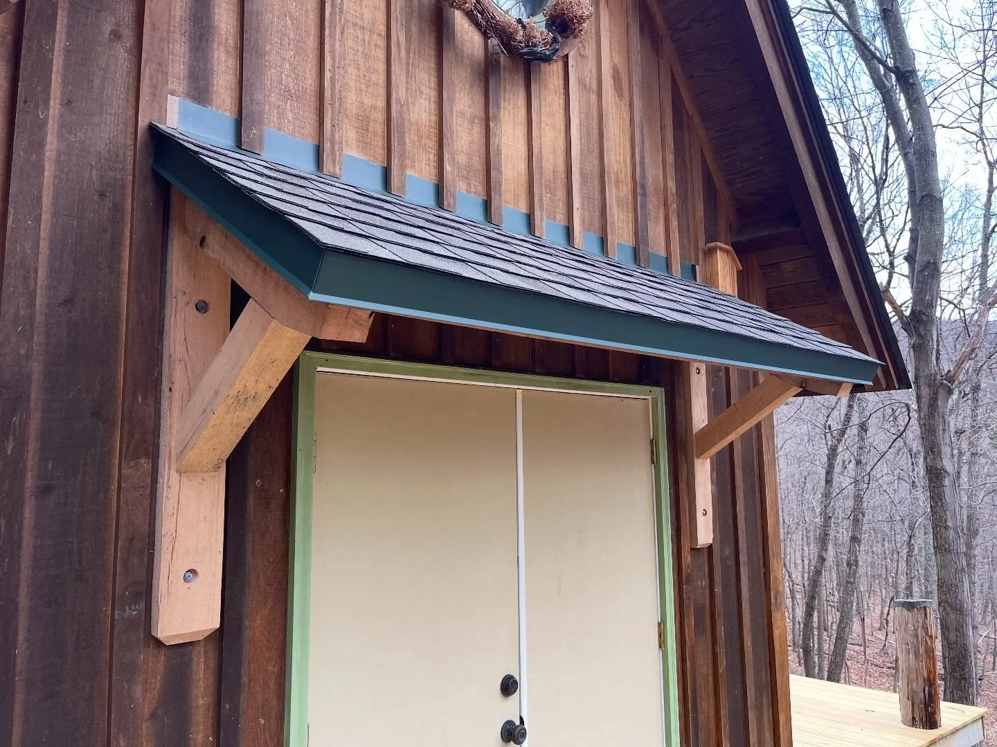 It&rsquo;s the wind blowing free, it&rsquo;s the end of a slope #awning #ramp #bluedoor