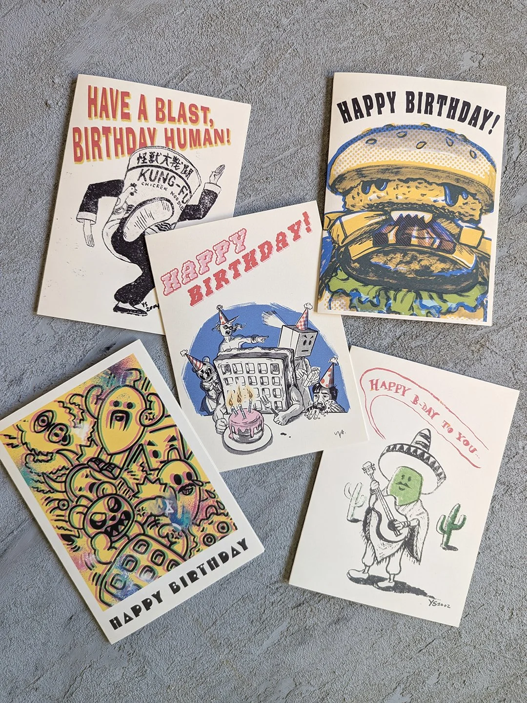 Kaiju Big Battel - Birthday Card Bundle (5 cards)