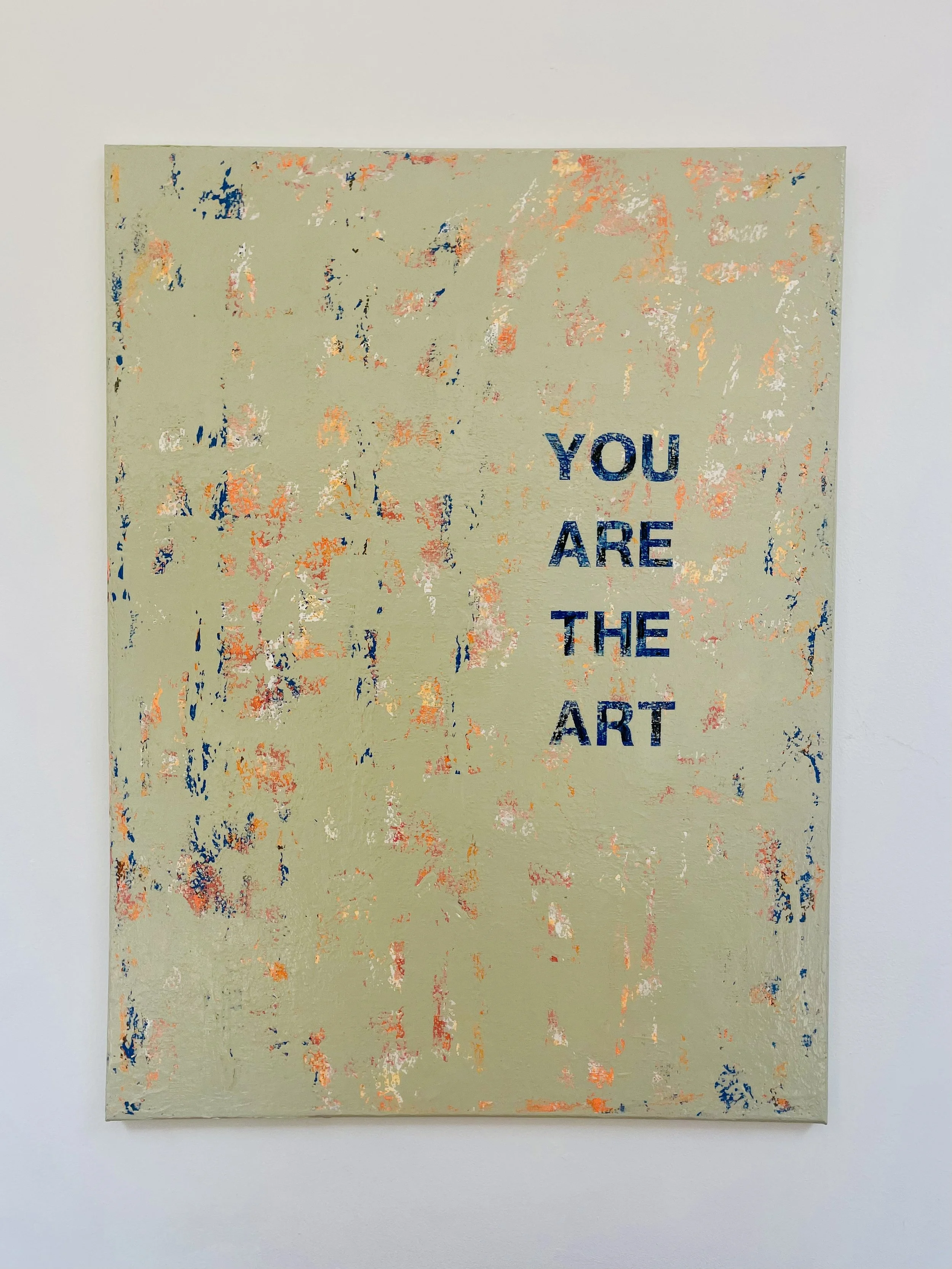 YOU ARE THE ART
Cement/Orange/Blue
60cm x 80cm Standard canvas