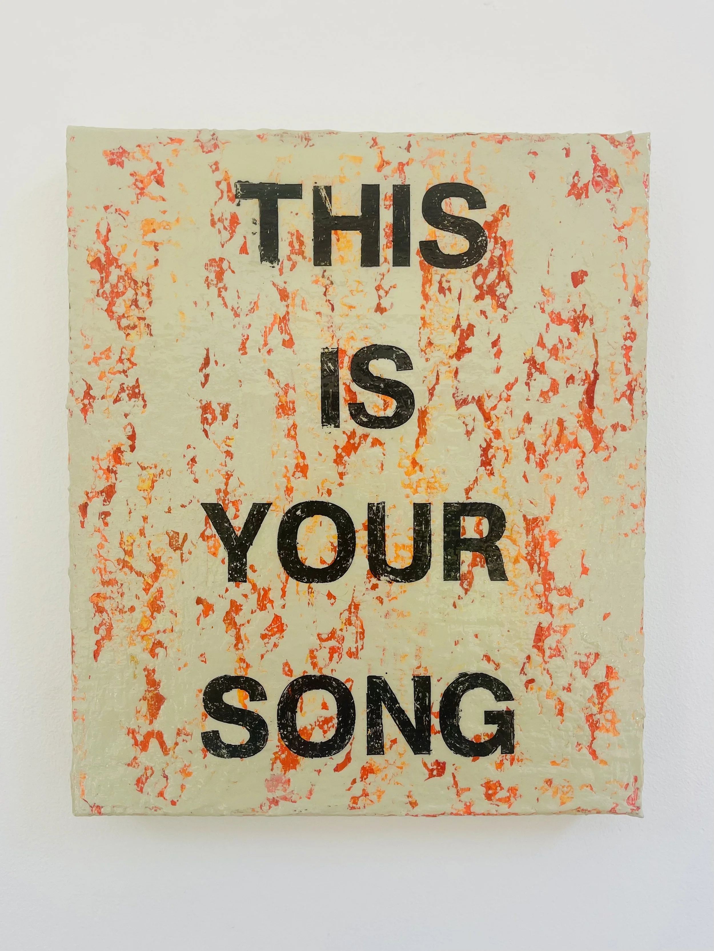 THIS IS YOUR SONG
Cement/Red
25cm x 30cm 3D CANVAS