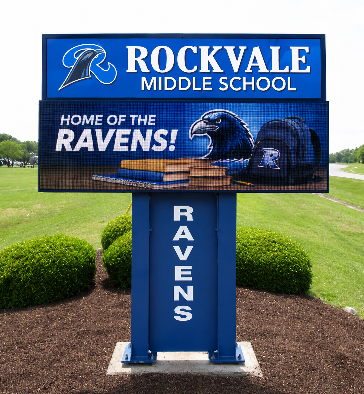 LED sign for Rockvale Middle School