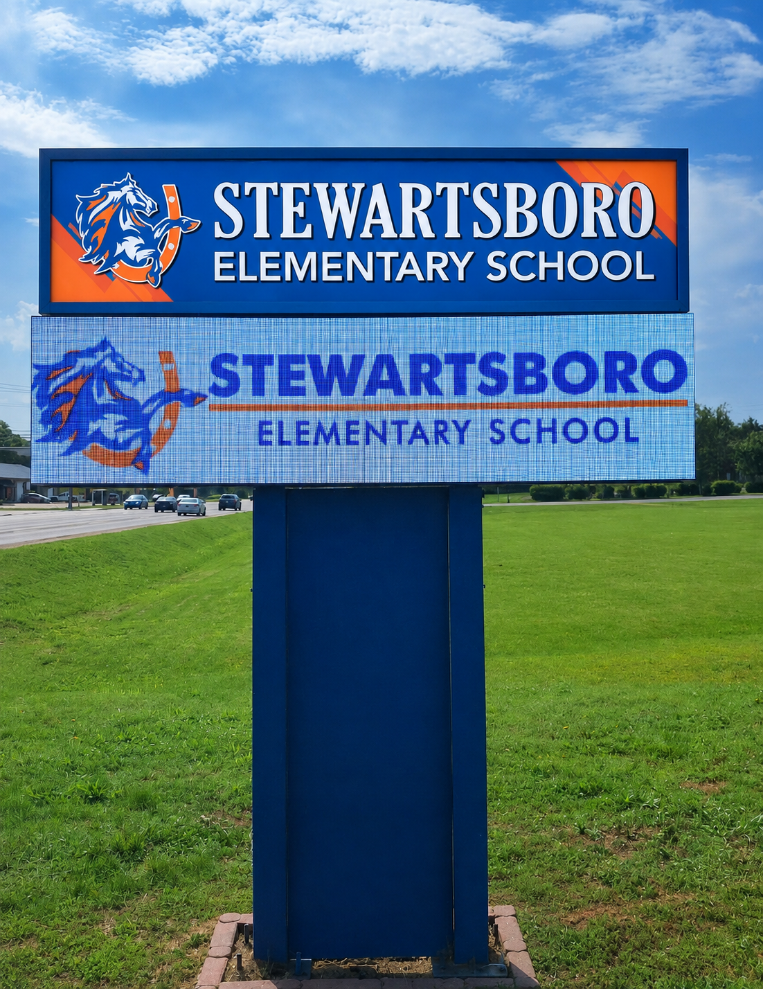 LED sign for Stewartsboro Elementary School