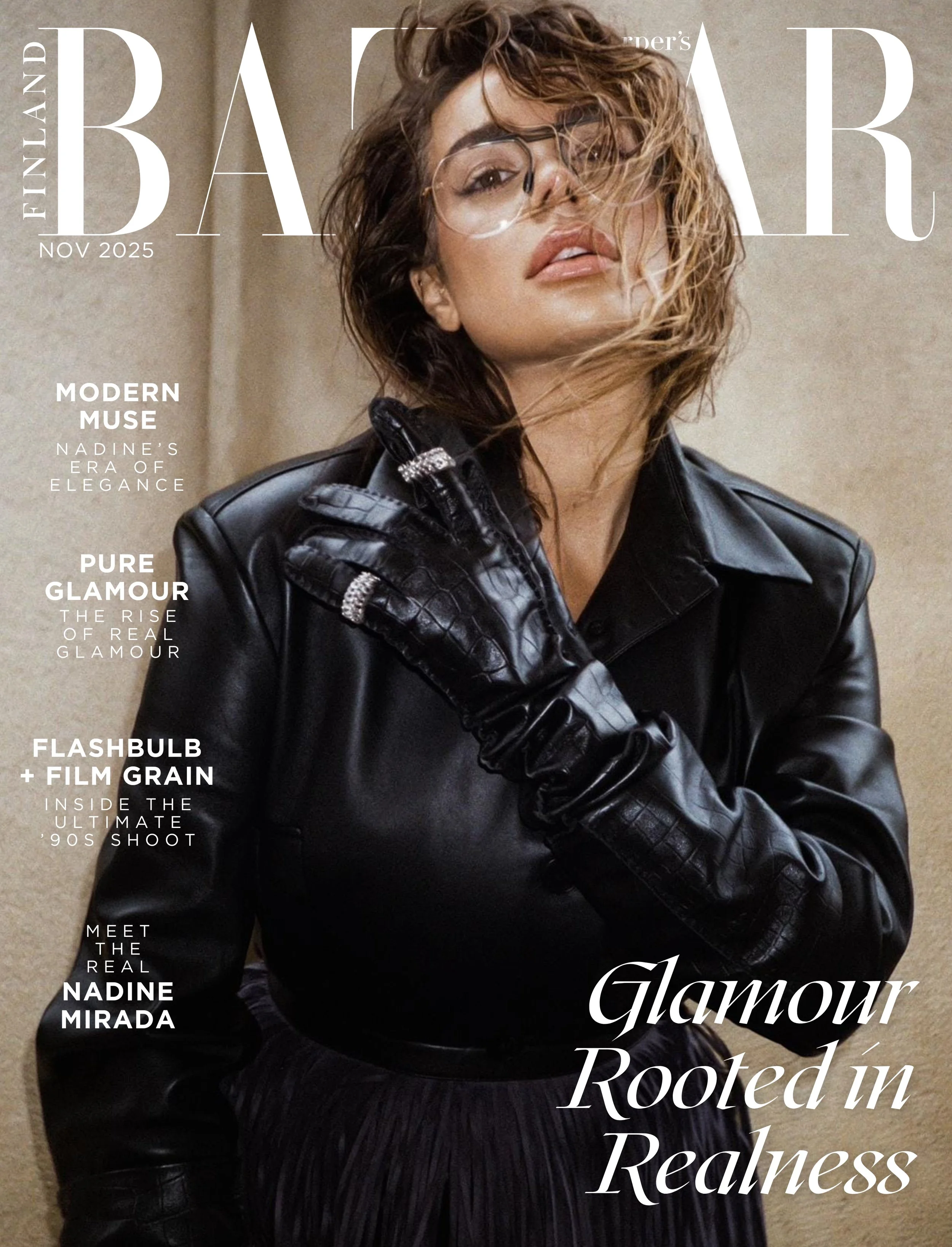 NADINE MIRADA for Harper's BAZAAR Finland Cover