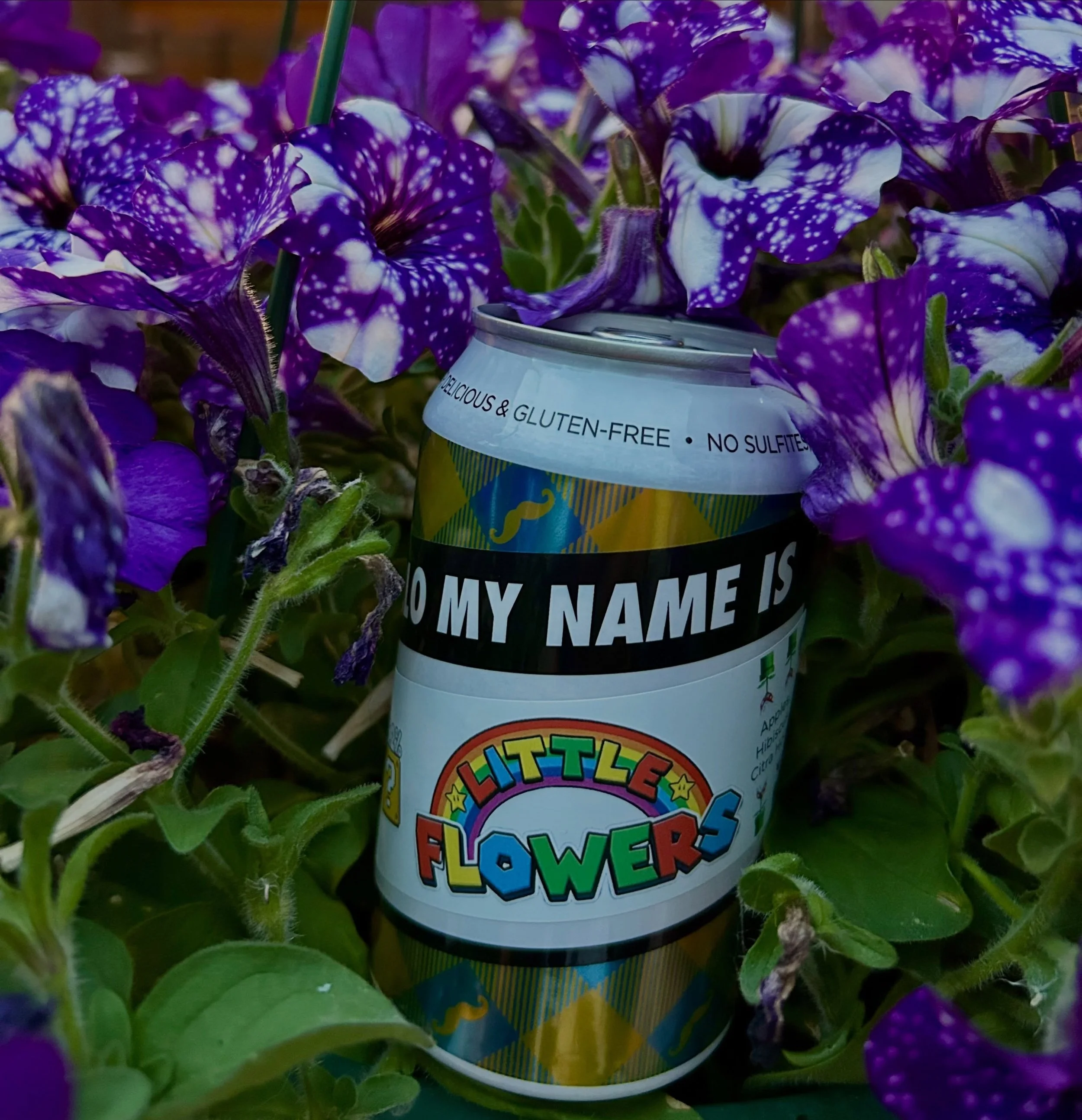 Have you tried our Little Flowers yet?? It&rsquo;s a 5%ABV apple base with hibiscus and citra hops, perfectly crushable on a sunny June afternoon. It&rsquo;s on draft at the restaurant and is now available in 4-packs! Come down and try it out or take