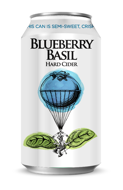 The Old Mine Blueberry Basil Hard Cider in a can