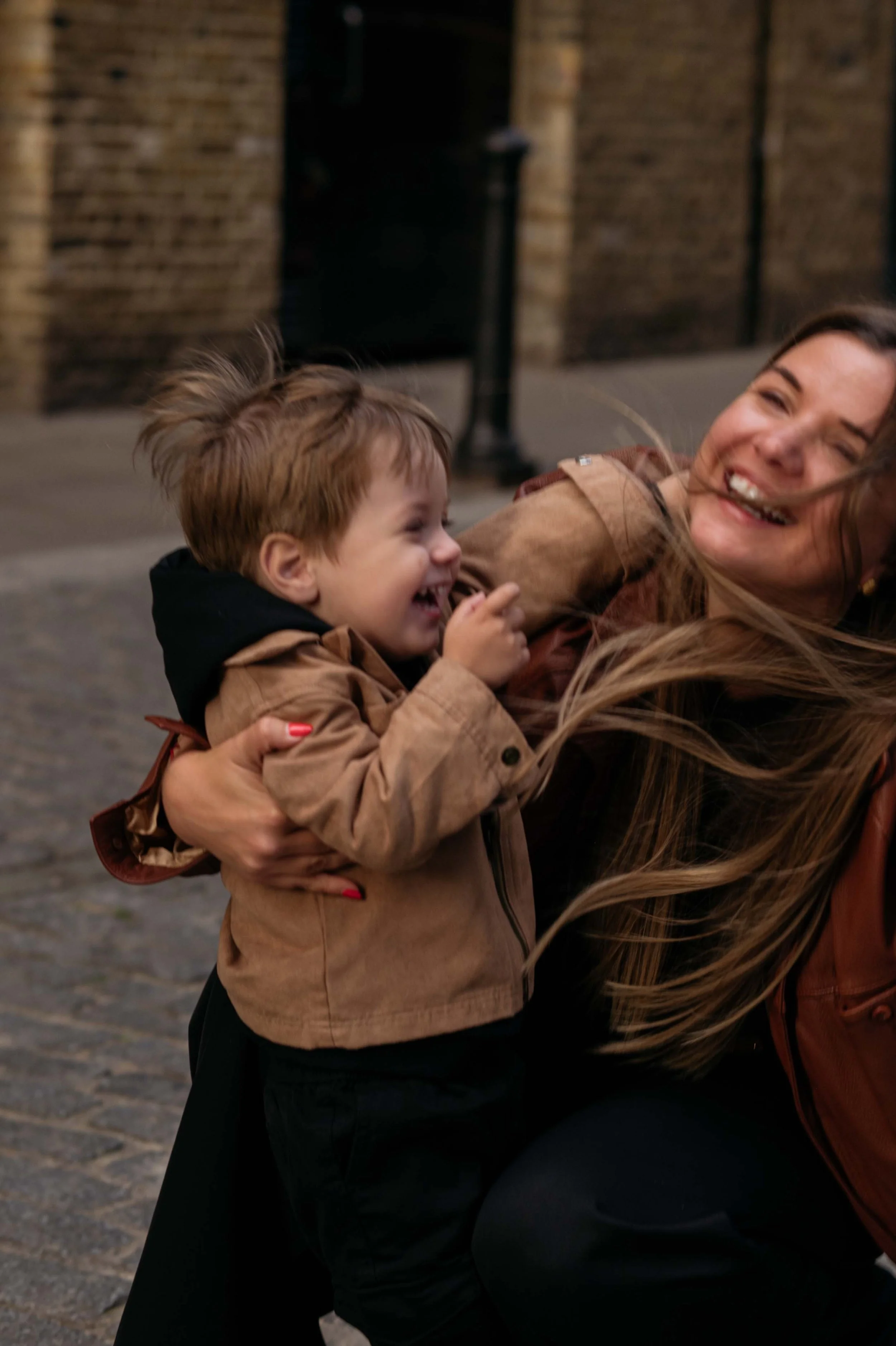 warm family moments outdoors