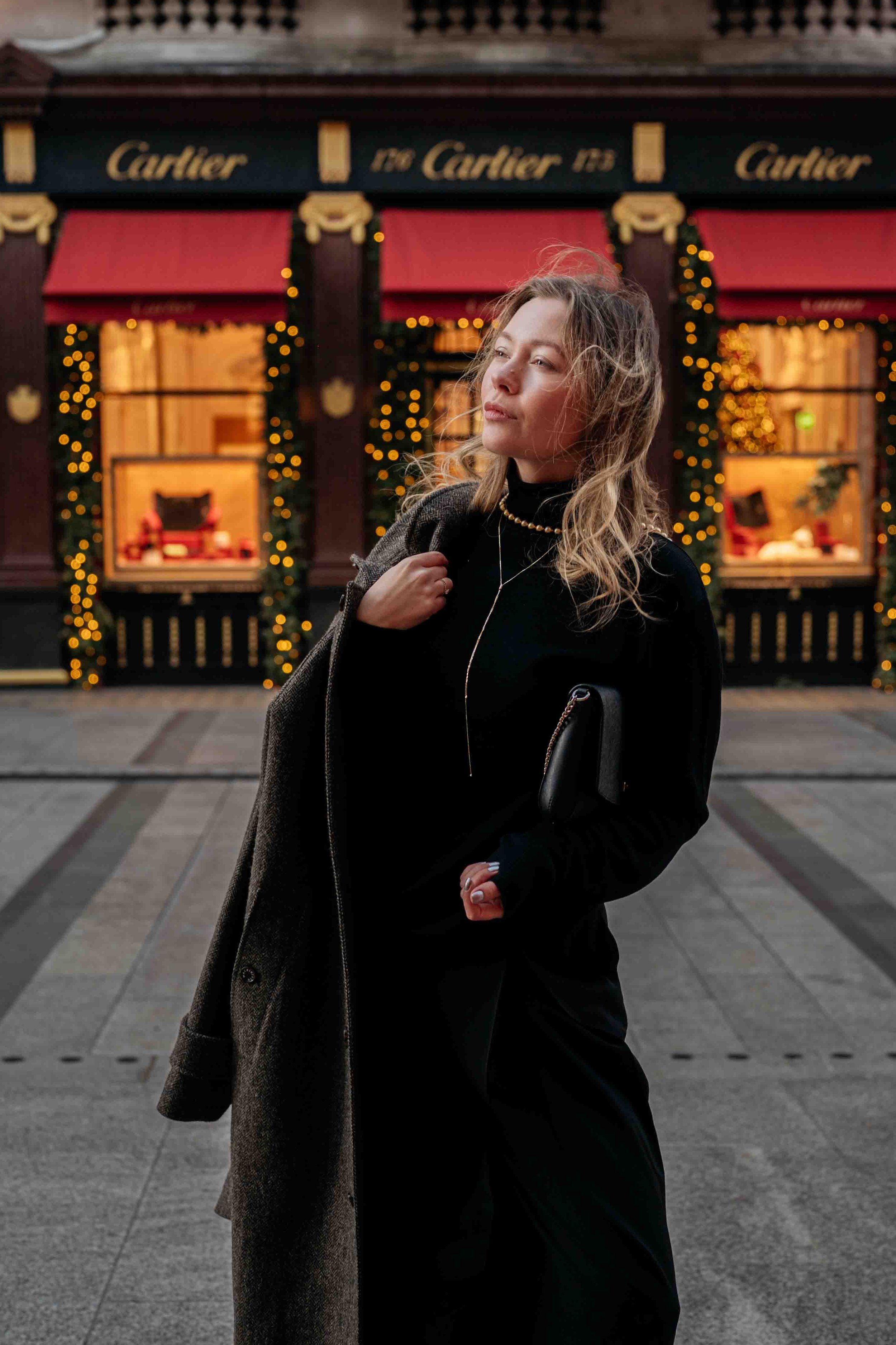 Festive lights portrait