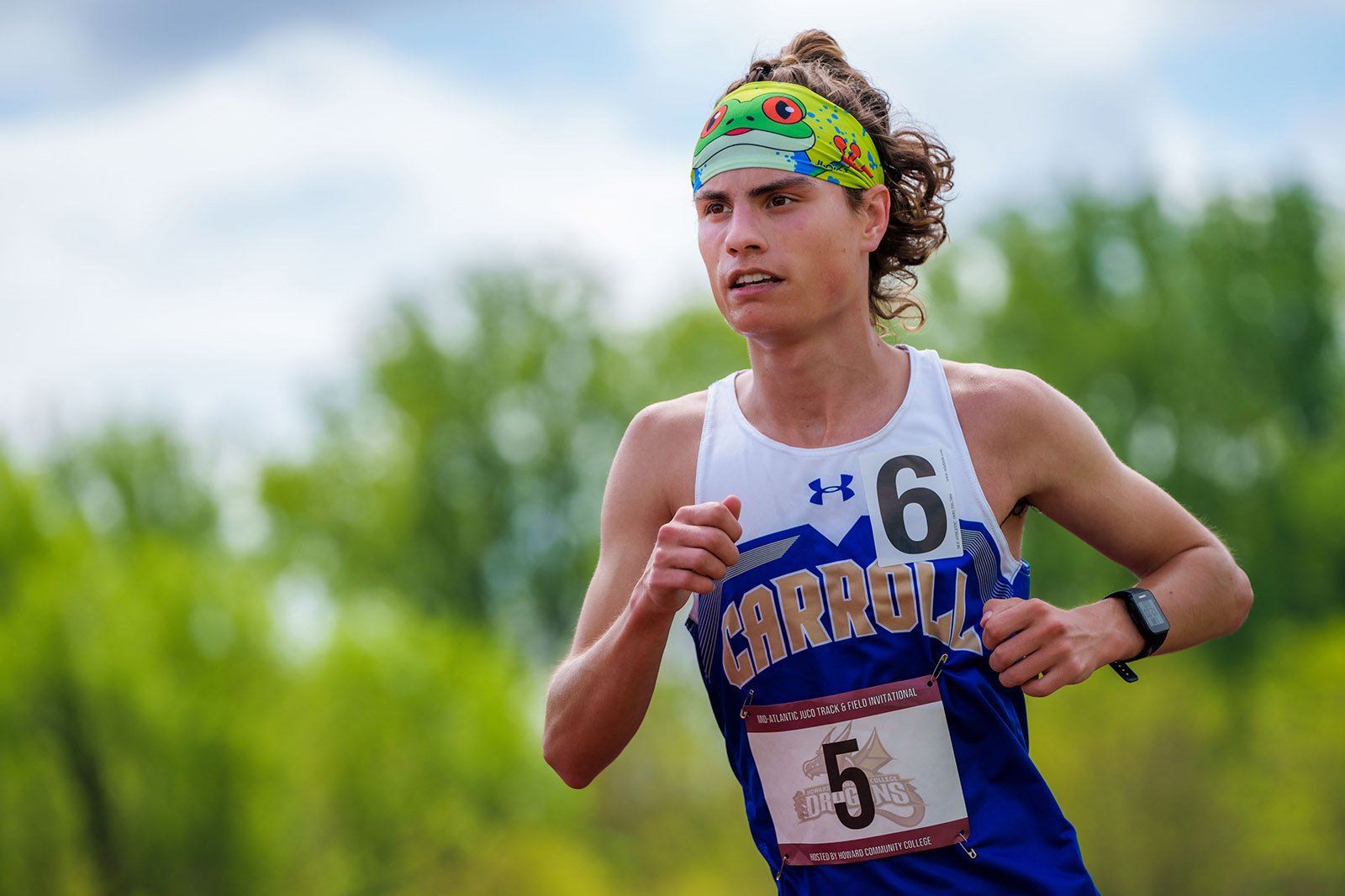 Carroll Community College Track and Field athlete in competition