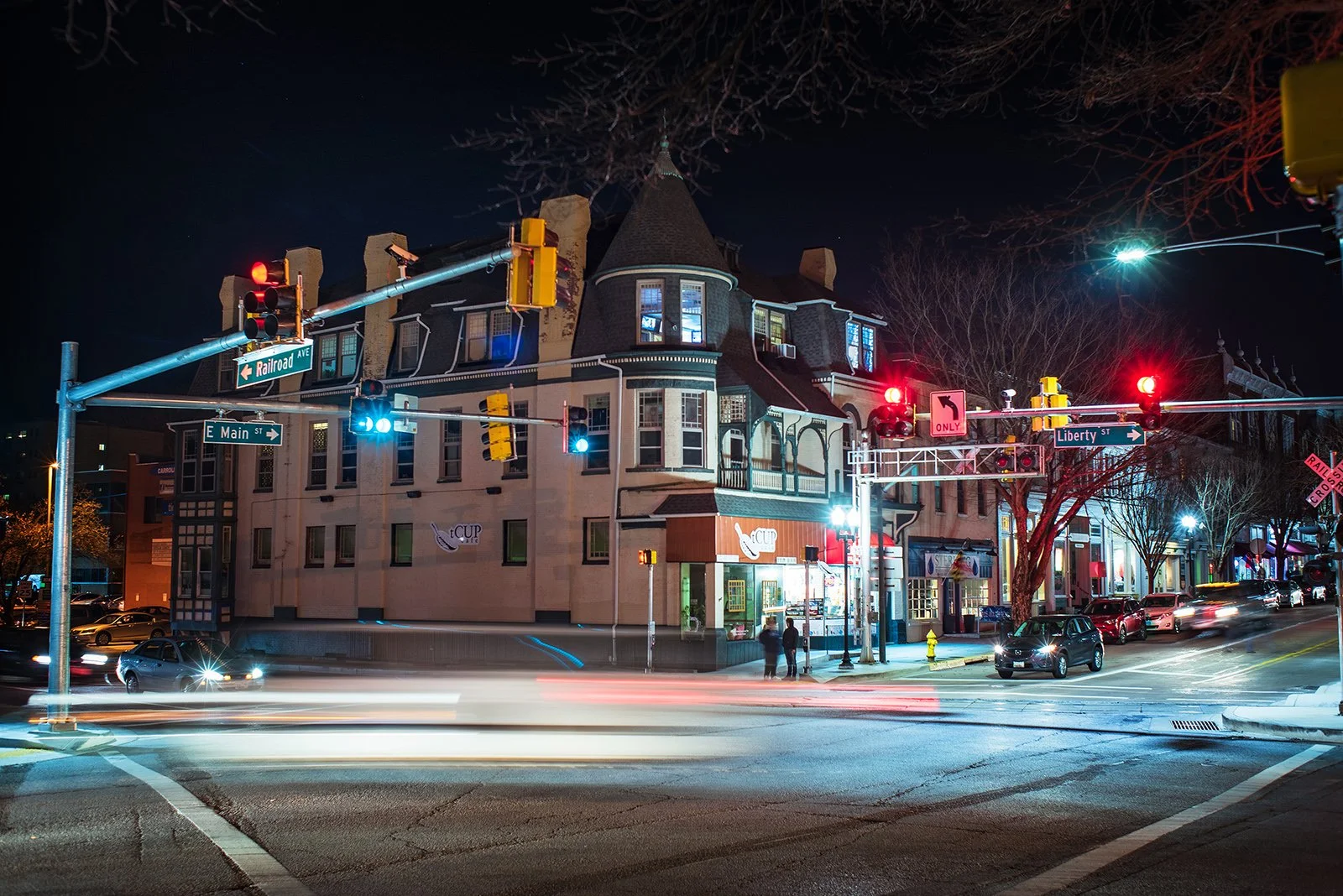 downtown Westminster, Maryland long night  exposure