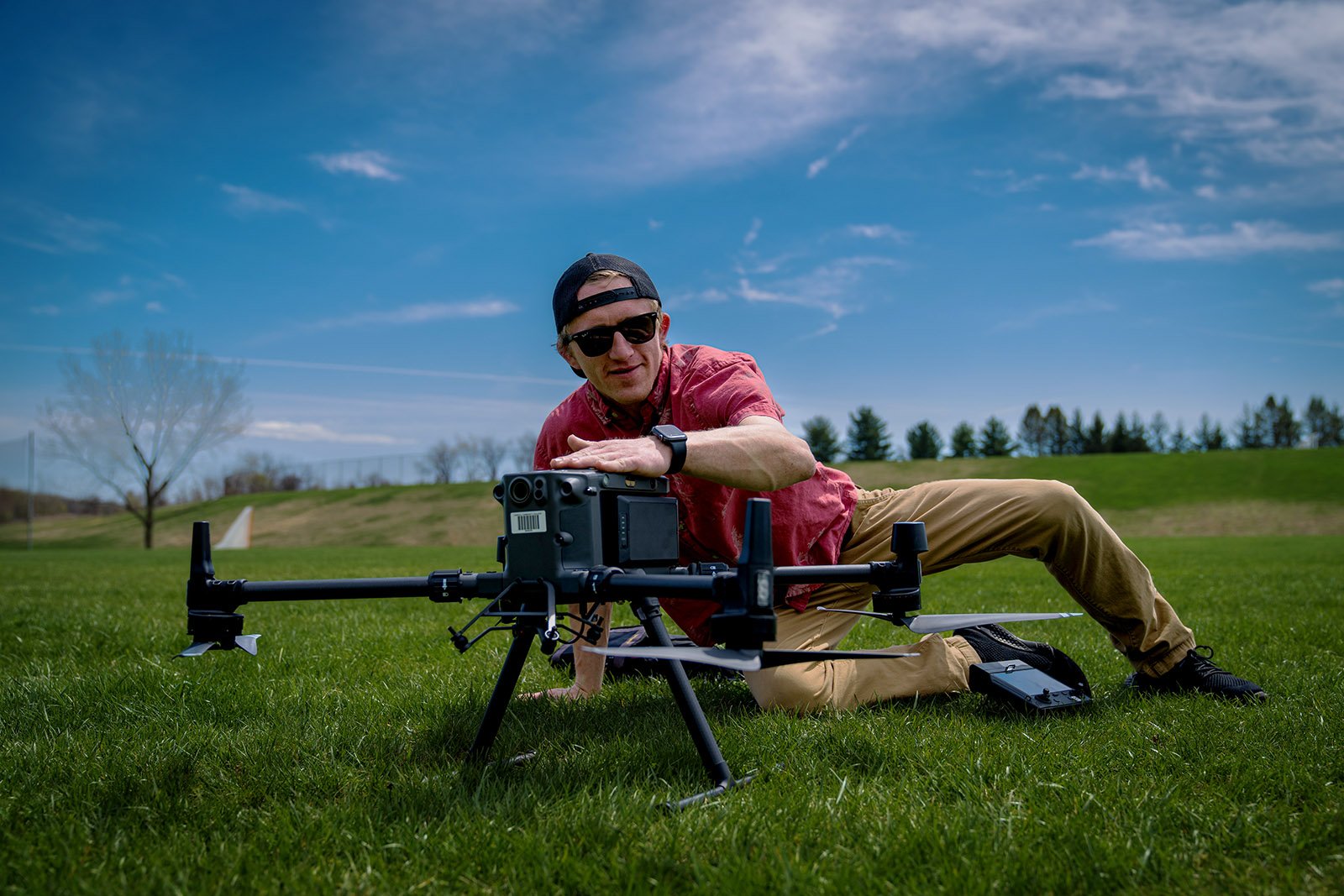 Luke, drone program student, and his favorite drone