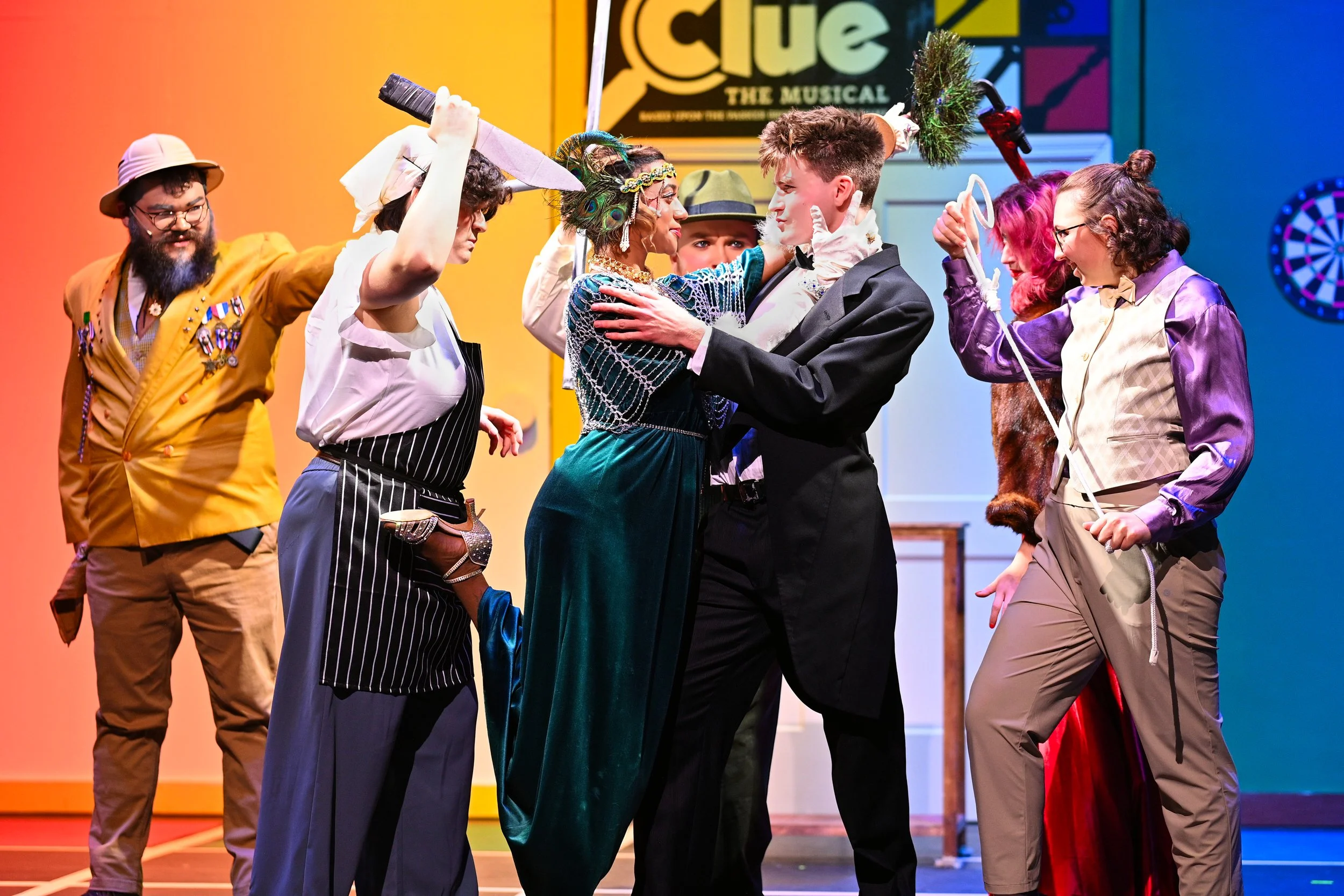 Theater Students Play Board Game with Audience